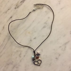 Peace Heart Charm Necklace